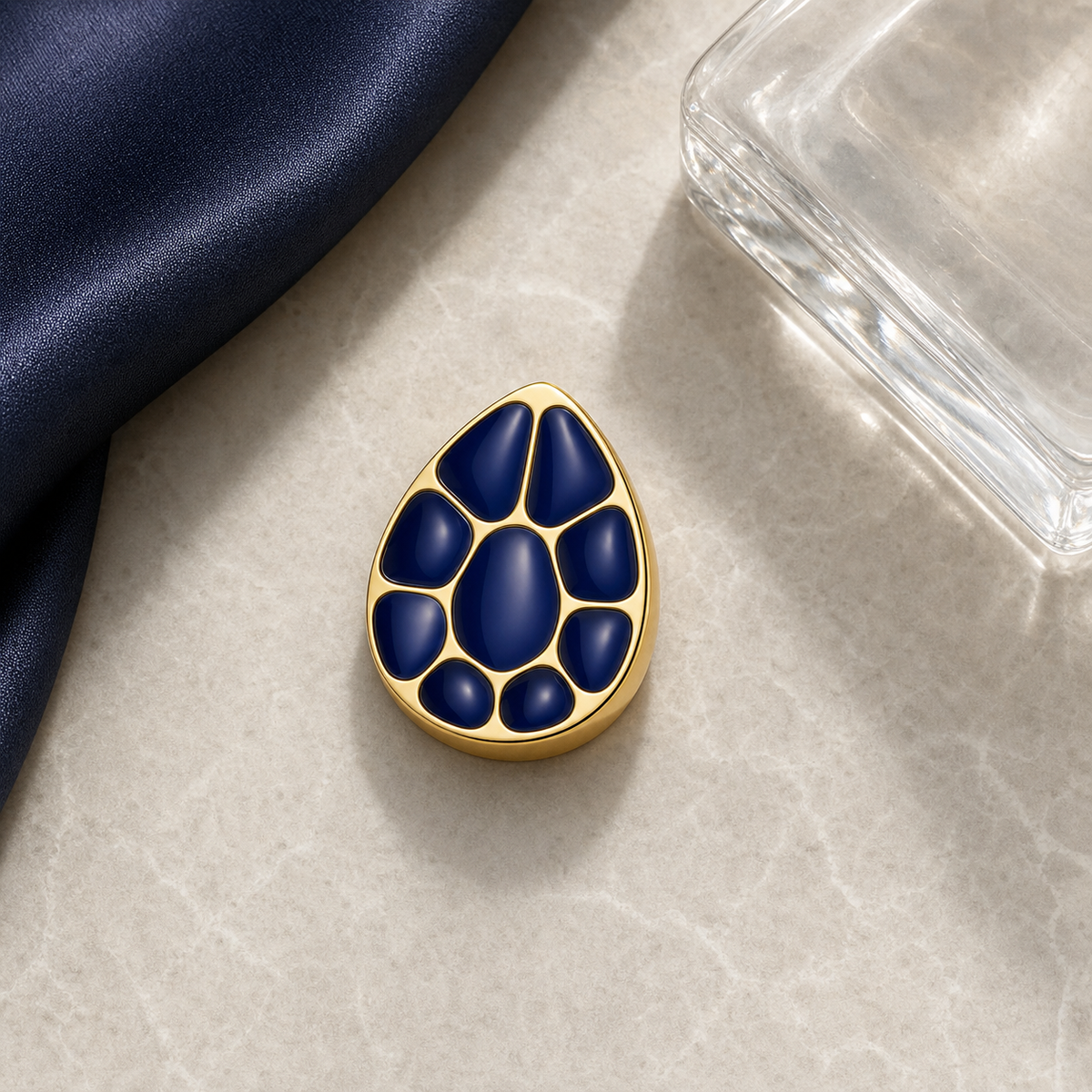 ASTM F136 Titanium Flat Back - Gold, Threadless, 16G, 1.2 x 6+4 mm — styled flat lay (P-FB-0061-G01)