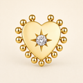 Clear CZ ASTM F136 Titanium Flat Back - Gold, Threadless, 18G, 1.0 x 6+4 mm — primary product image (P-FB-0071-G01)