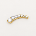 Clear CZ ASTM F136 Titanium Flat Back - Gold, Threadless, 16G, 1.2 x 6+4 mm — primary product image (P-FB-0104-G01)