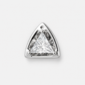 Clear CZ ASTM F136 Titanium Flat Back - Silver, Threadless, 16G, 1.2 x 8+4 mm — primary product image (P-FB-0105-S01)
