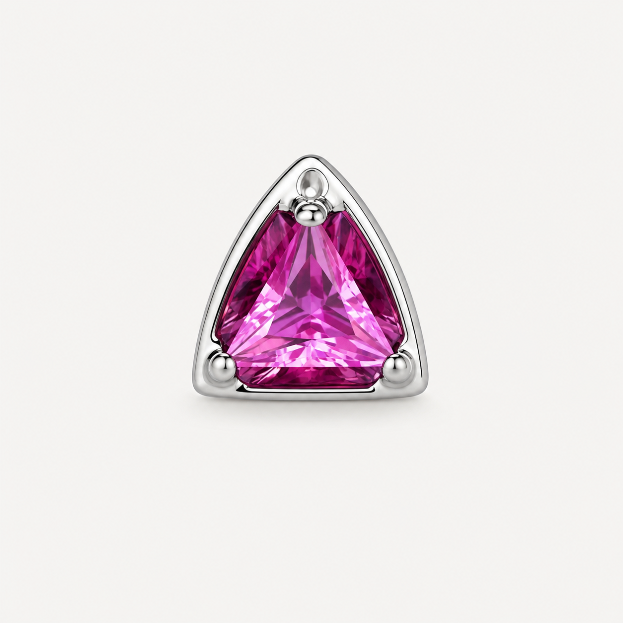 ROSE ASTM F136 Titanium Flat Back - Silver, Threadless, 16G, 1.2 x 8+4 mm — primary product image (P-FB-0107-S01)