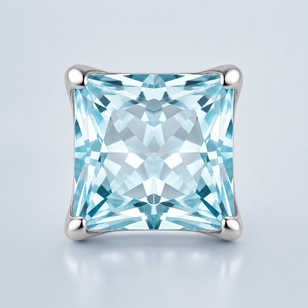 Light Blue ASTM F136 Titanium Flat Back - Silver, Threadless, 20G, 0.8 x 6+2.5+3 mm — primary product image (P-FB-0111-S01)