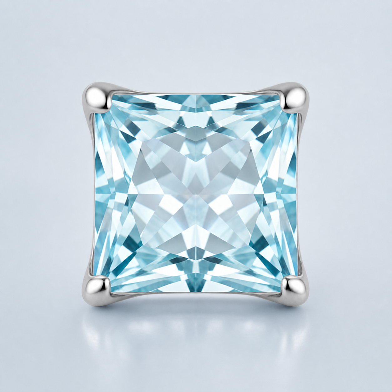 Light Blue ASTM F136 Titanium Flat Back - Silver, Threadless, 20G, 0.8 x 6+2.5+3 mm — primary product image (P-FB-0111-S01)