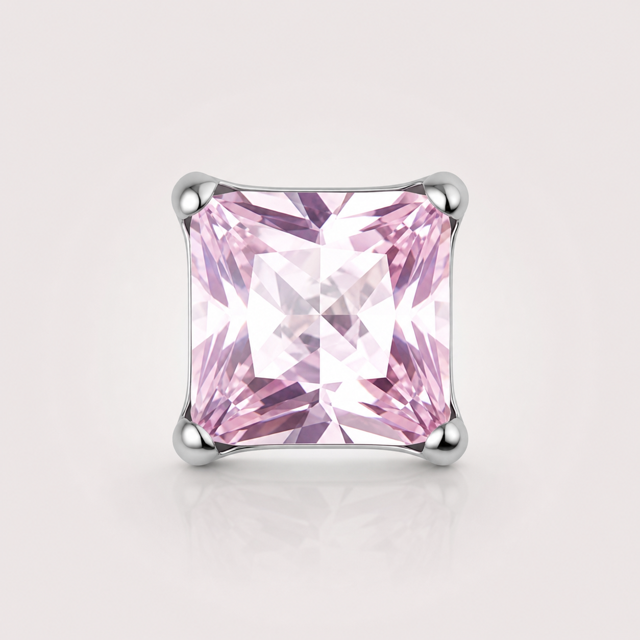 pink ASTM F136 Titanium Flat Back - Silver, Threadless, 20G, 0.8 x 6+2.5+3 mm — primary product image (P-FB-0113-S01)
