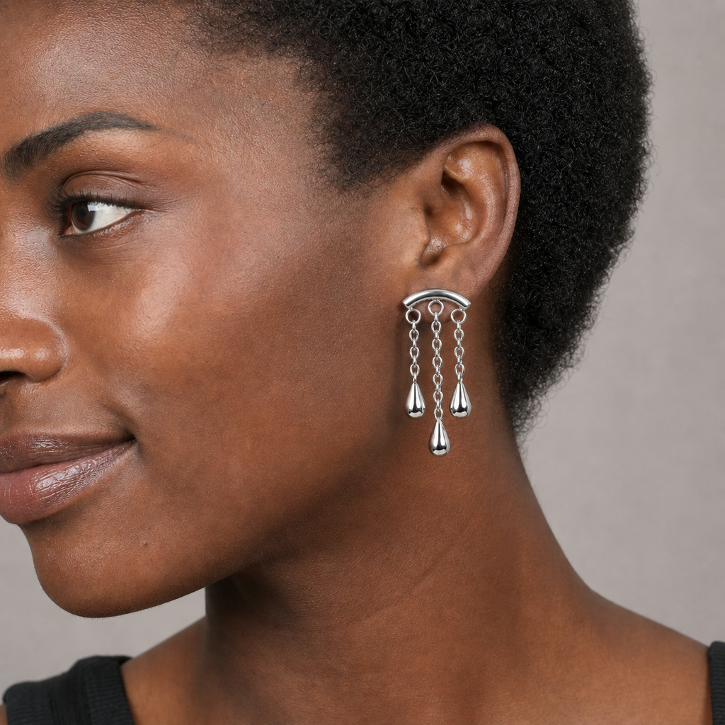 ASTM F136 Titanium Flat Back - Silver, Threadless, 16G, 1.2 x 6+4 mm — wearing view two (P-FB-0130-S01)