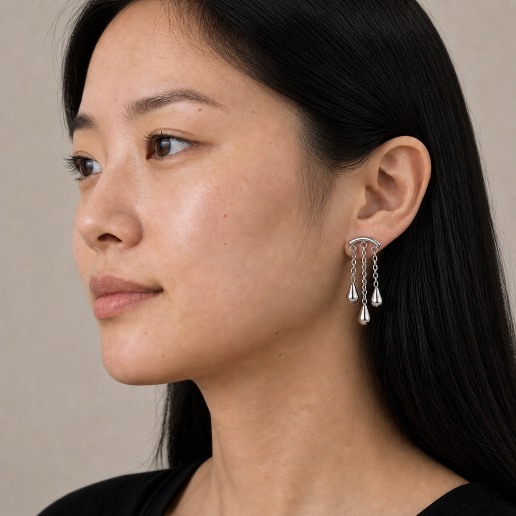 ASTM F136 Titanium Flat Back - Silver, Threadless, 16G, 1.2 x 6+4 mm — wearing view six (P-FB-0130-S01)