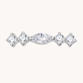 Clear CZ ASTM F136 Titanium Flat Back - Silver, Internally Threaded, 16G, 1.2 x 8+4 mm — primary product image (P-FB-0138-S01)