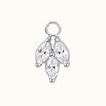 Clear CZ ASTM F136 Titanium Flat Back - Silver, Internally Threaded, 16G, 1.2 x 6 mm — primary product image (P-FB-0140-S01)
