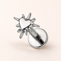 ASTM F136 Titanium Flat Back - Silver, Threadless, 16G, 1.2 x 6+4 mm — primary product image (P-FB-0142-S01)