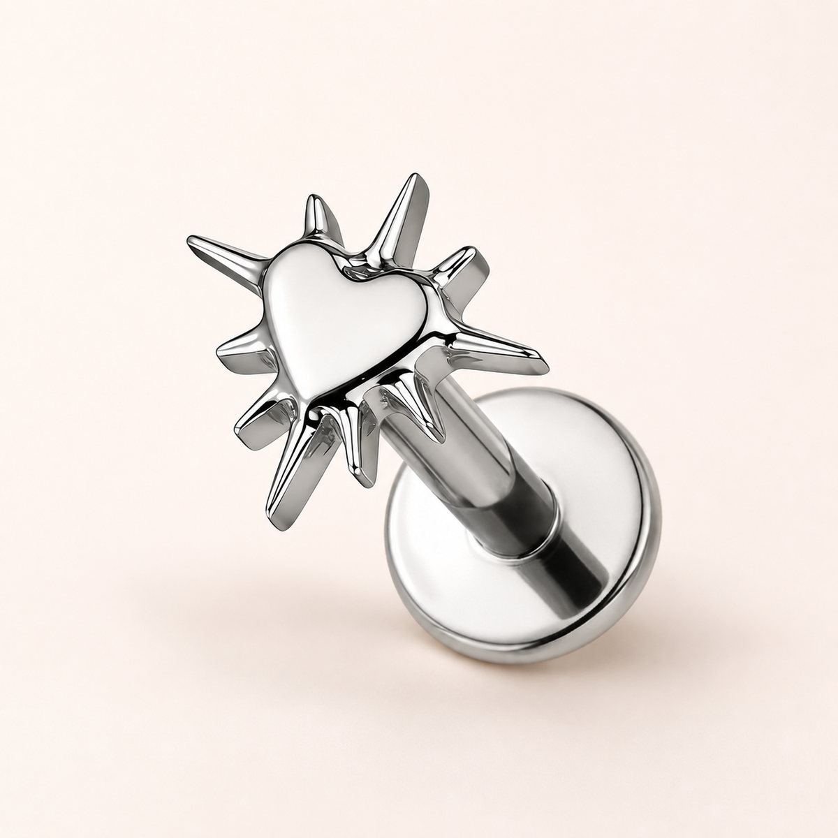ASTM F136 Titanium Flat Back - Silver, Threadless, 16G, 1.2 x 6+4 mm — primary product image (P-FB-0142-S01)
