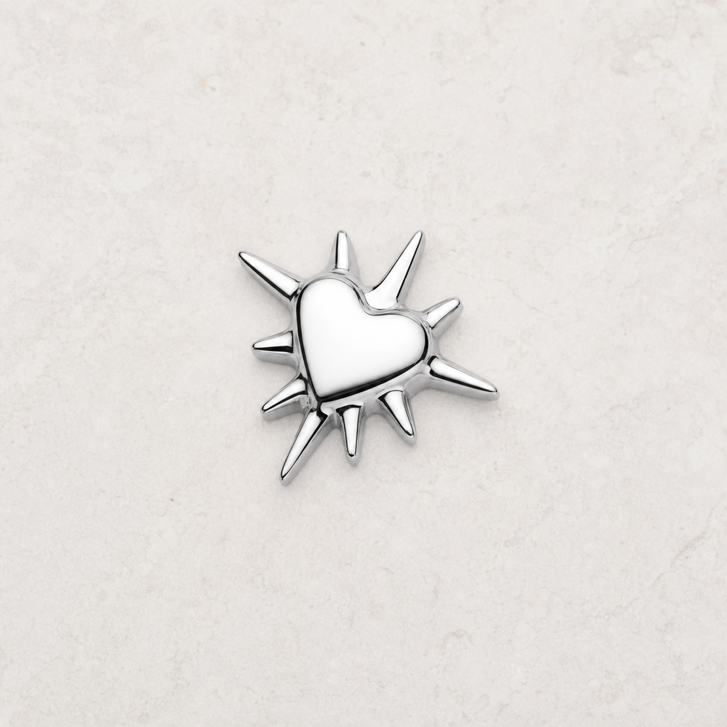 ASTM F136 Titanium Flat Back - Silver, Threadless, 16G, 1.2 x 6+4 mm — styled flat lay (P-FB-0142-S01)