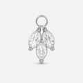Clear CZ ASTM F136 Titanium Flat Back - Silver, Internally Threaded, 16G, 1.2 x 6 mm — primary product image (P-FB-0149-S01)