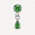 Green ASTM F136 Titanium Flat Back - Silver, Internally Threaded, 16G, 1.2 x 6 mm — primary product image (P-FB-0152-S01)