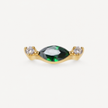 Emerald ASTM F136 Titanium Flat Back - Gold, Internally Threaded, 16G, 1.2 x 8+4 mm — primary product image (P-FB-0156-G01)