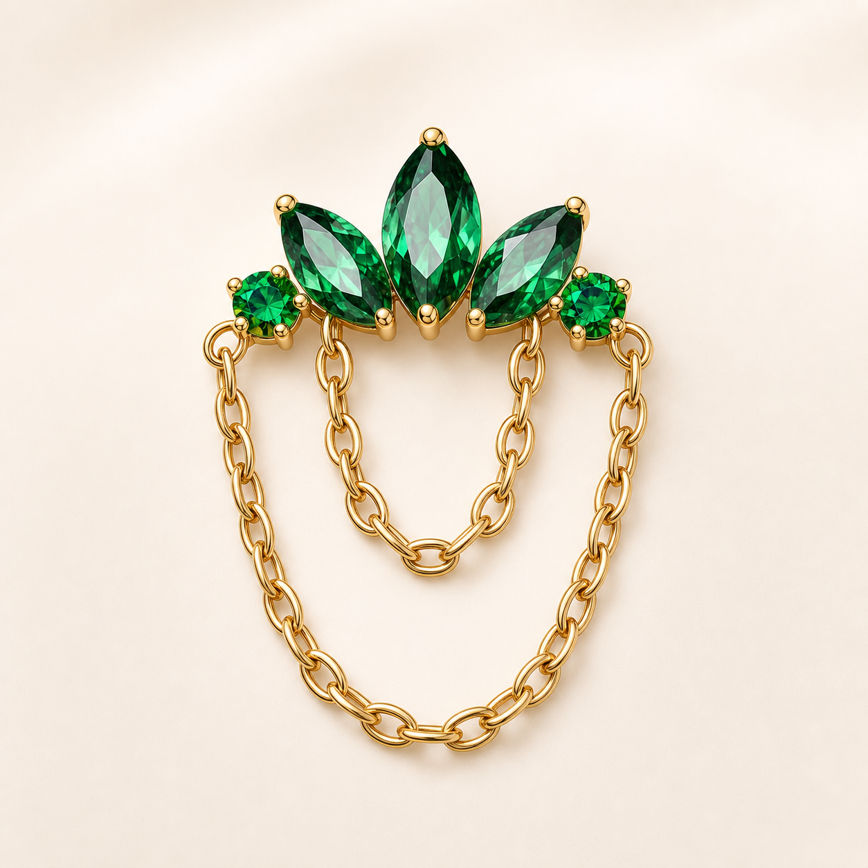 Emerald ASTM F136 Titanium Flat Back - Gold, Internally Threaded, 16G, 1.2 x 8+4 mm — primary product image (P-FB-0166-G01)
