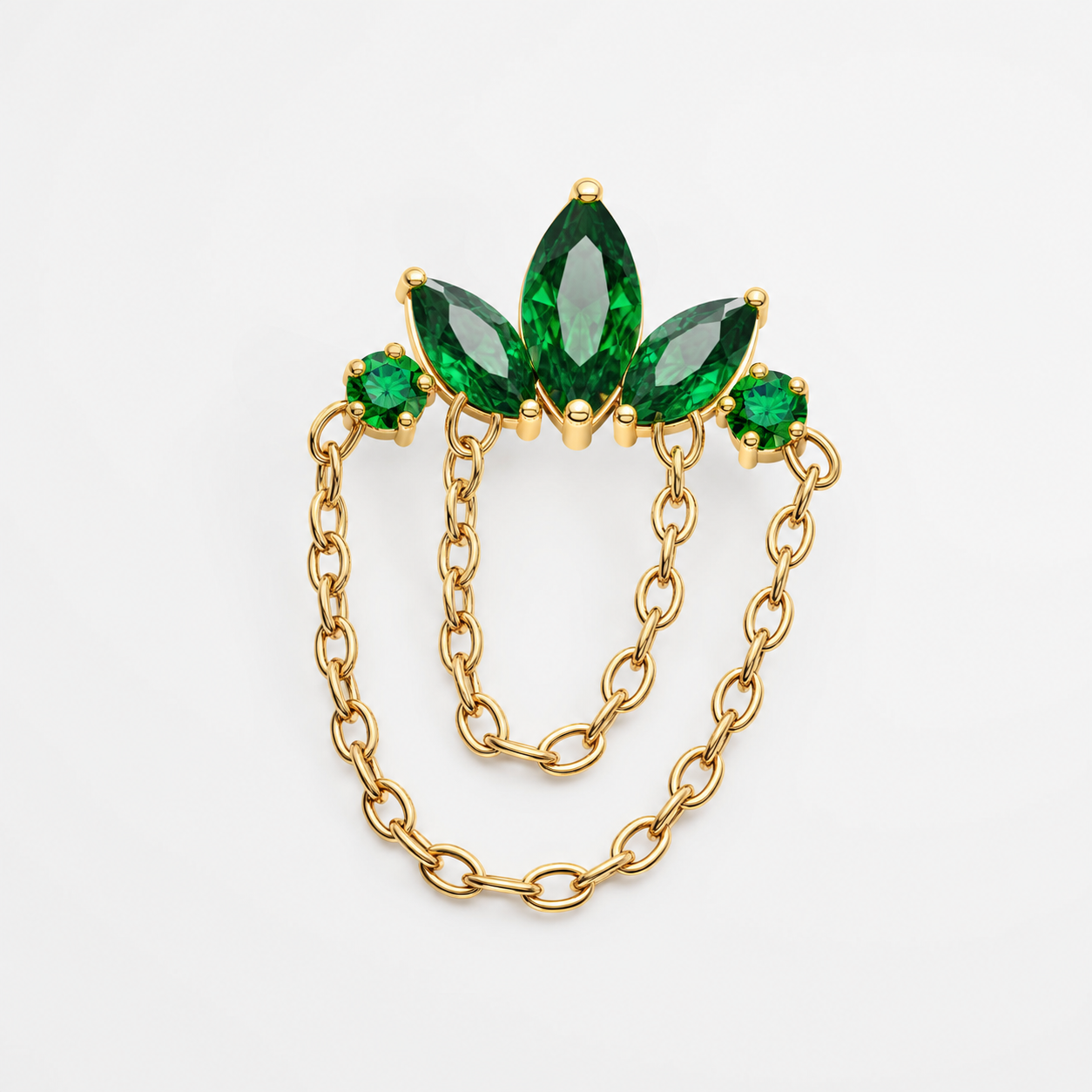 Emerald ASTM F136 Titanium Flat Back - Gold, Internally Threaded, 16G, 1.2 x 8+4 mm — product detail views (P-FB-0166-G01)
