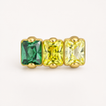 Green CZ ASTM F136 Titanium Flat Back - Gold, Internally Threaded, 16G, 1.2 x 6+4 mm — primary product image (P-FB-0176-G01)