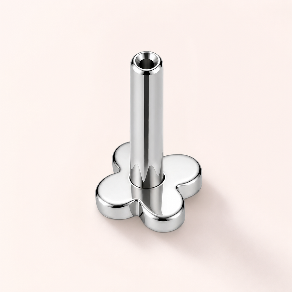 ASTM F136 Titanium Piercing Part - Silver, Threadless, 16G, 1.2 x 6+4 mm — primary product image (P-PT-0007-S01)