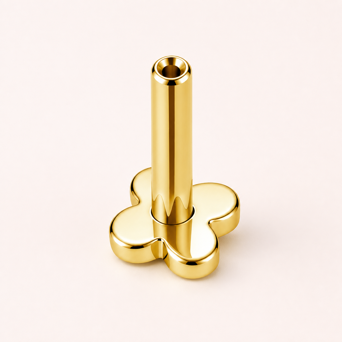 ASTM F136 Titanium Piercing Part - Gold, Threadless, 16G, 1.2 x 6+4 mm — primary product image (P-PT-0008-G01)