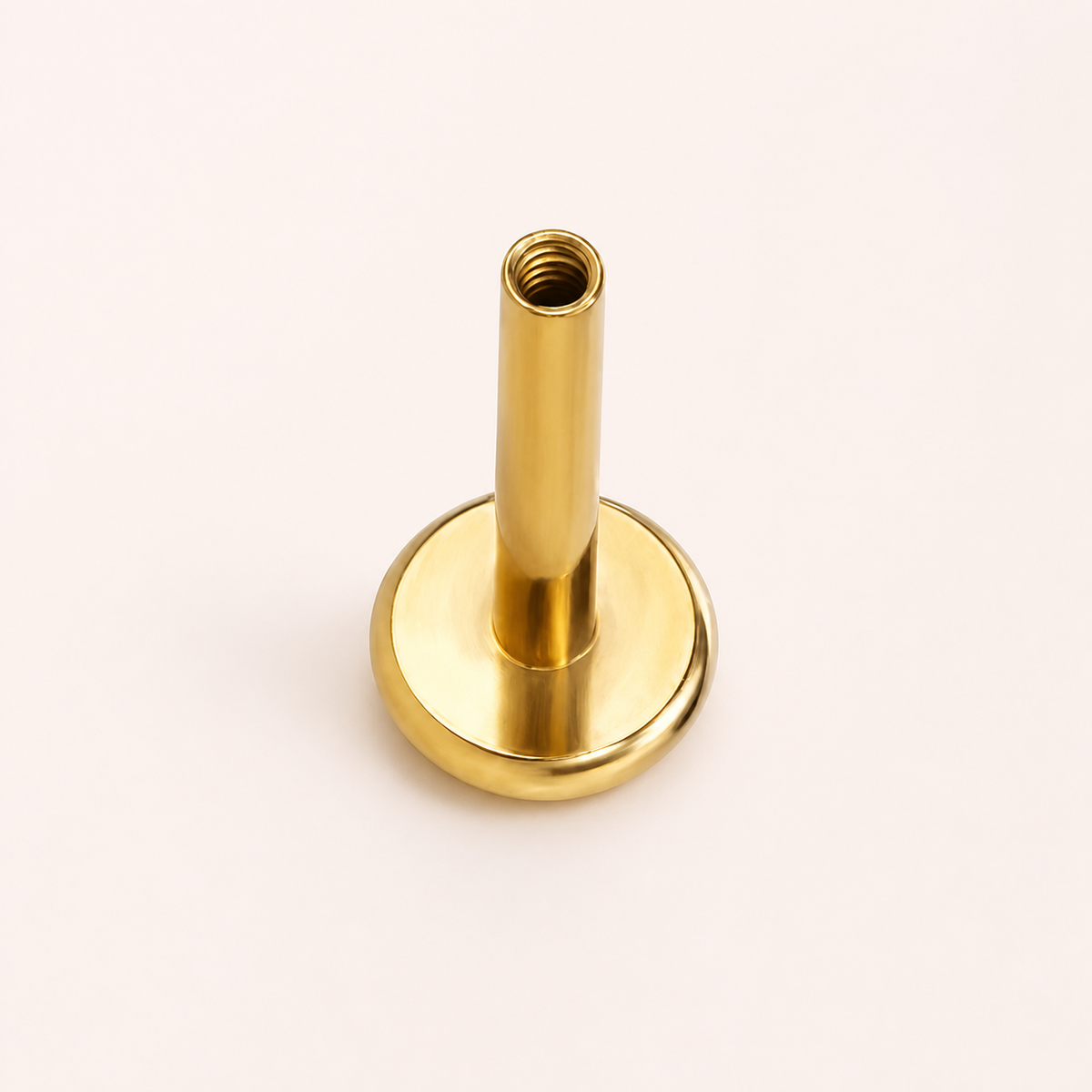 ASTM F136 Titanium Piercing Part - Gold, Internally Threaded, 16G, 1.2 x 6+4 mm — primary product image (P-PT-0019-G01)