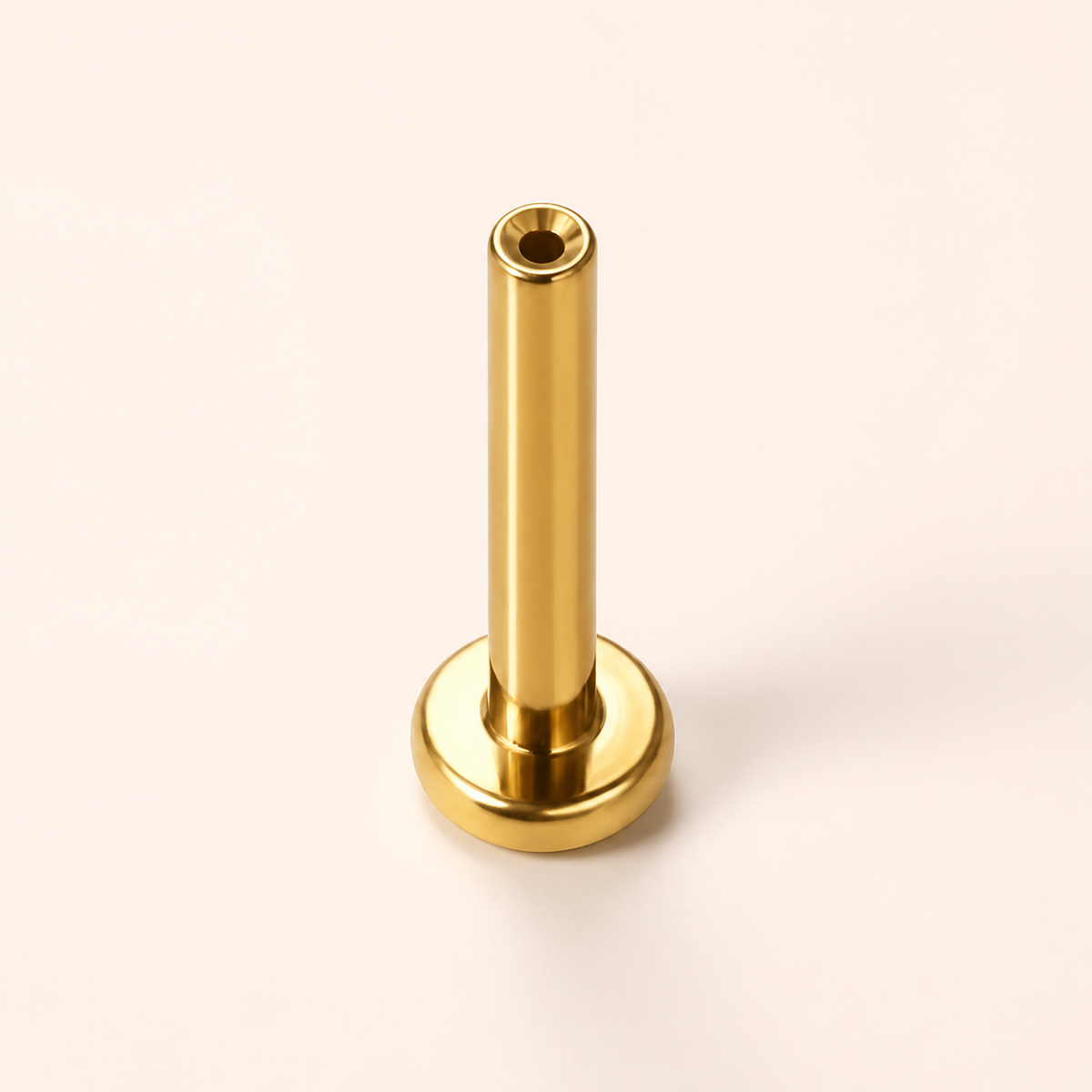 ASTM F136 Titanium Piercing Part - Gold, Threadless, 16G, 1.2 x 6+4 mm — primary product image (P-PT-0021-G01)