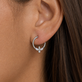 Clear CZ ASTM F136 Titanium Segment Ring - Silver, 16G, 1.2 x 8 mm — wearing view four (P-SR-0047-S01)