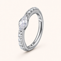 Clear CZ ASTM F136 Titanium Segment Ring - Silver, 16G, 1.2 x 8 mm — primary product image (P-SR-0049-S01)
