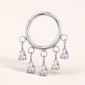 Clear CZ ASTM F136 Titanium Segment Ring - Silver, 16G, 1.2 x 8 mm — primary product image (P-SR-0051-S01)