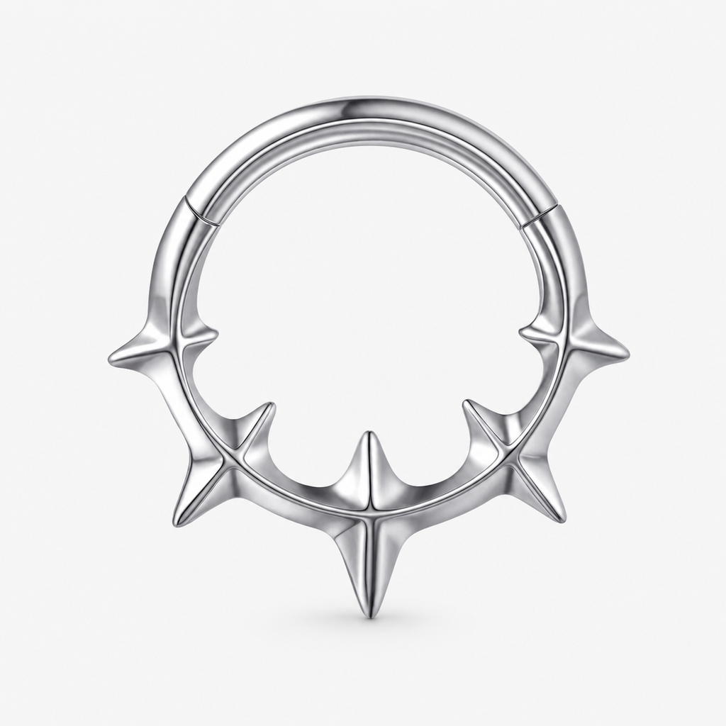 ASTM F136 Titanium Segment Ring - Silver, 16G, 1.2 x 8 mm — primary product image (P-SR-0057-S01)