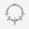 ASTM F136 Titanium Segment Ring - Silver, 16G, 1.2 x 8 mm — primary product image (P-SR-0057-S01)