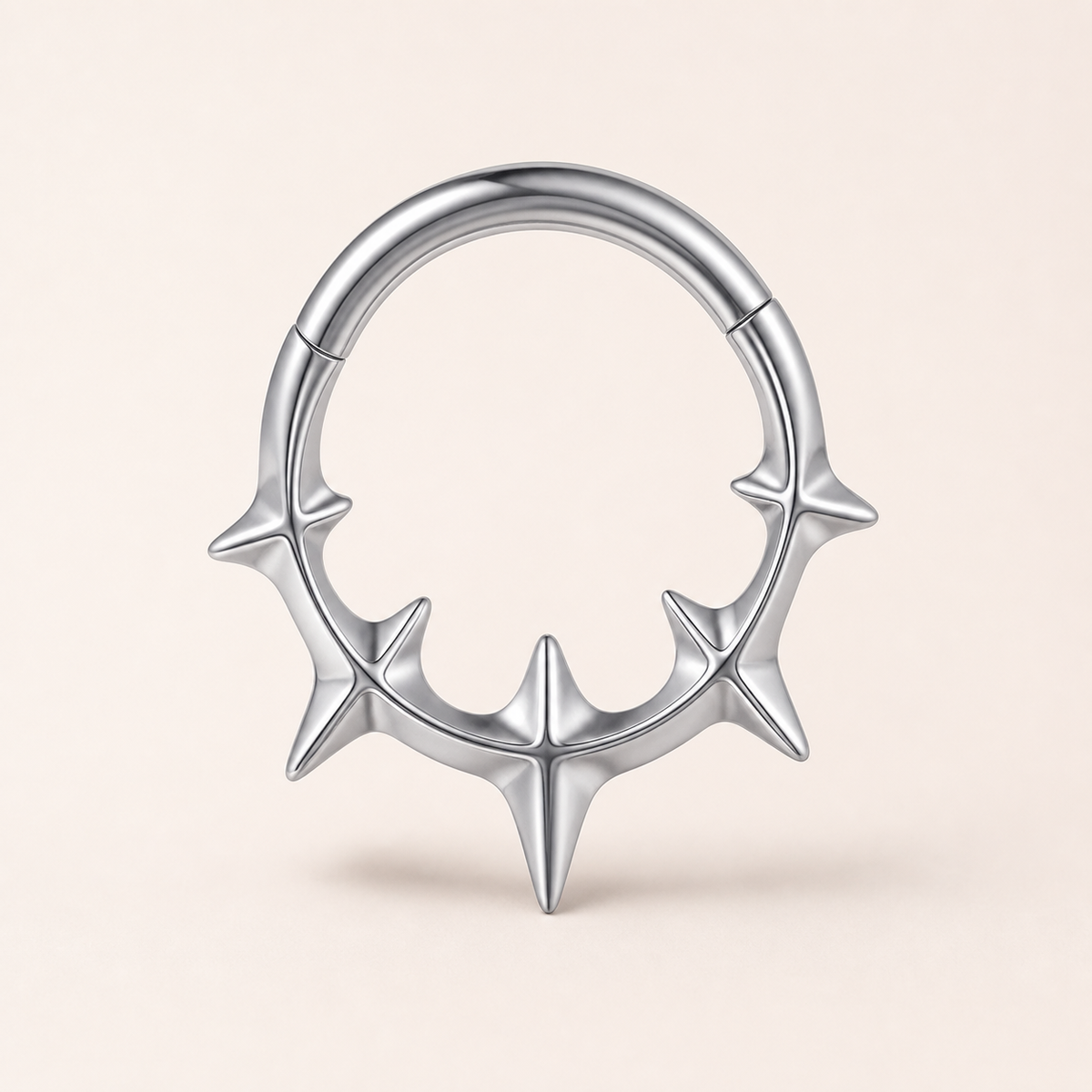 ASTM F136 Titanium Segment Ring - Silver, 16G, 1.2 x 8 mm — primary product image (P-SR-0057-S01)