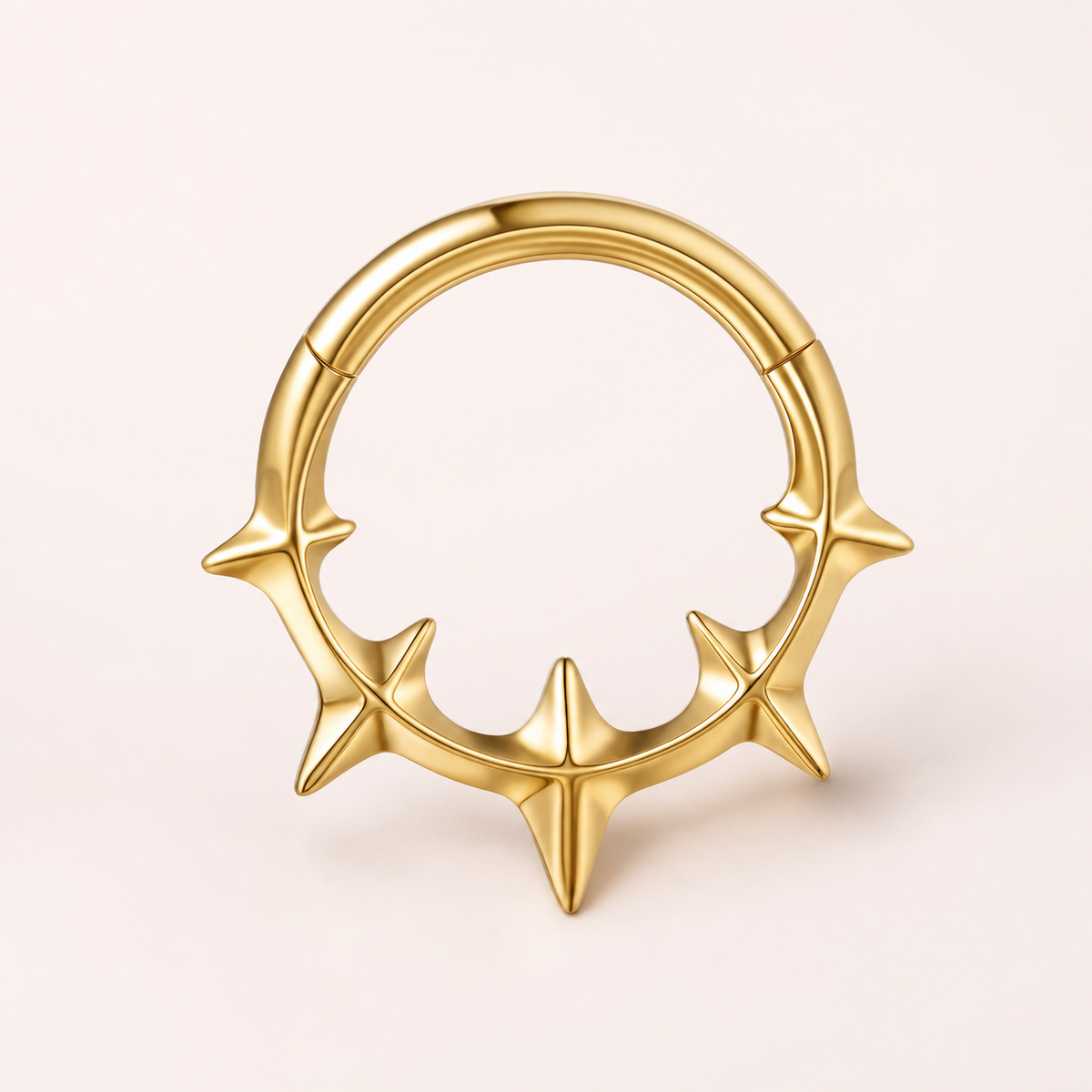 ASTM F136 Titanium Segment Ring - Gold, 16G, 1.2 x 8 mm — primary product image (P-SR-0058-G01)