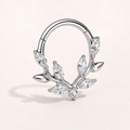 Clear CZ ASTM F136 Titanium Segment Ring - Silver, 16G, 1.2 x 10 mm — primary product image (P-SR-0060-S01)