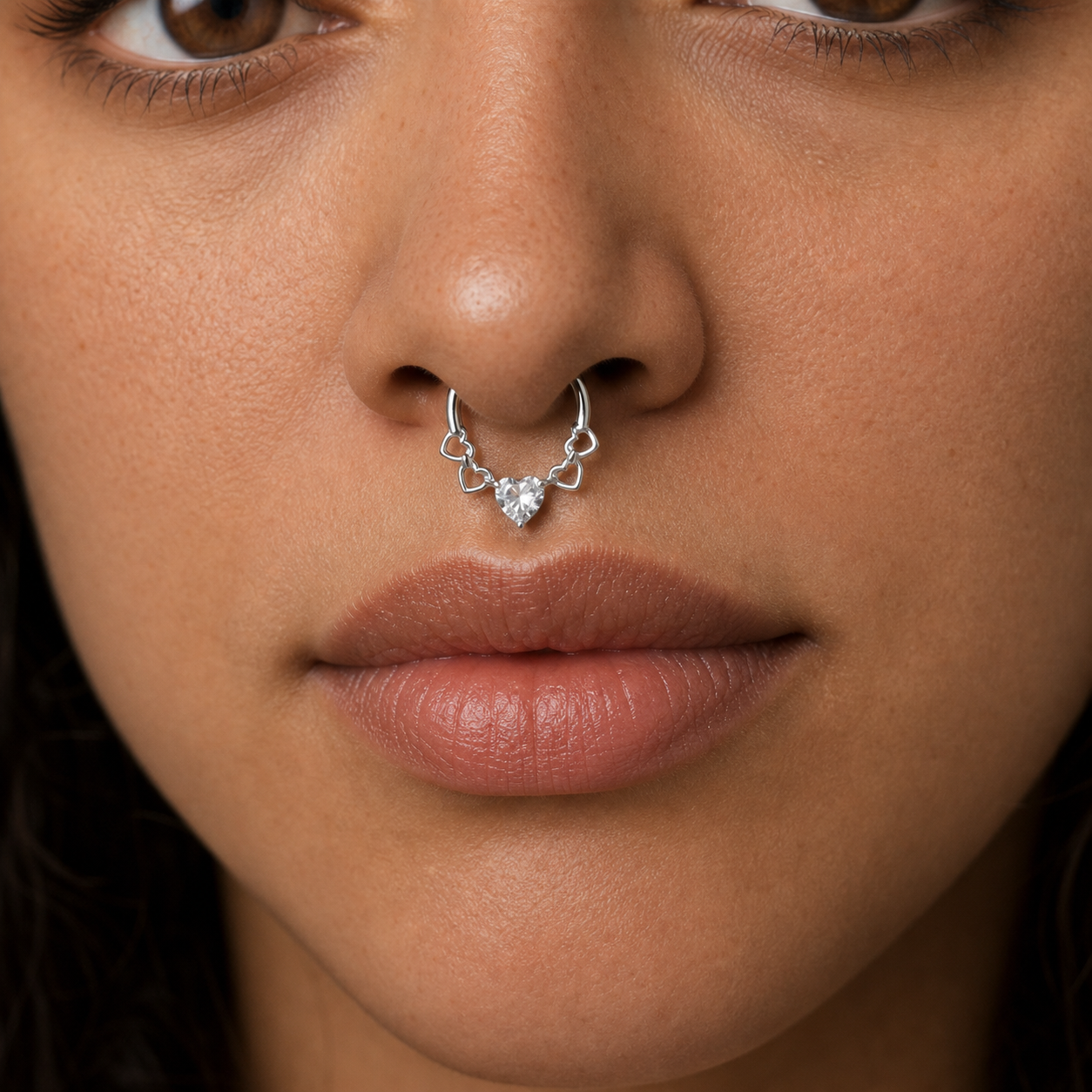 Clear CZ ASTM F136 Titanium Segment Ring - Silver, 16G, 1.2 x 8 mm — product detail views (P-SR-0062-S01)