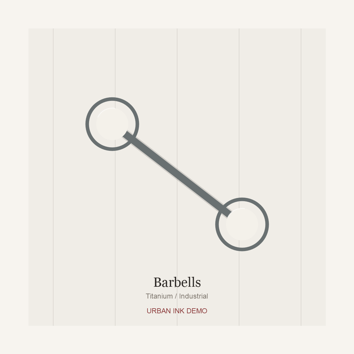 Urban Ink Bamboo Line Barbell