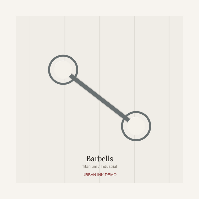 Urban Ink Bamboo Line Barbell