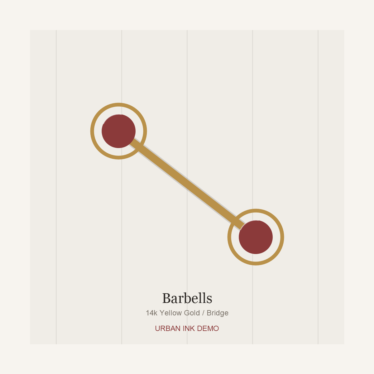 Urban Ink Cinnabar Dot Barbell