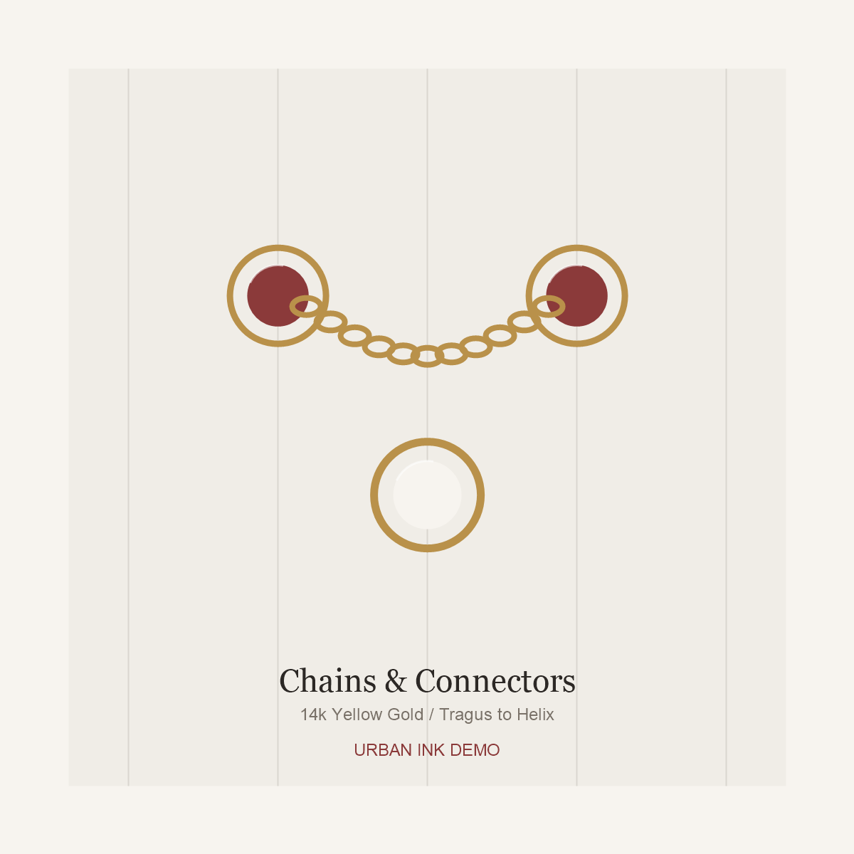 Urban Ink Cinnabar Dot Connector Chain