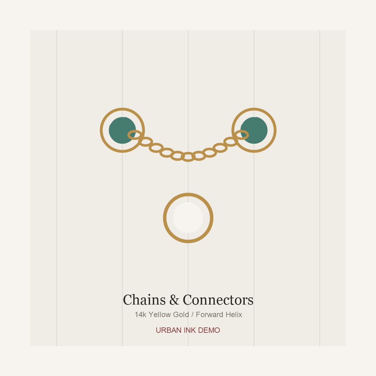 Urban Ink Jade Leaf Connector Chain