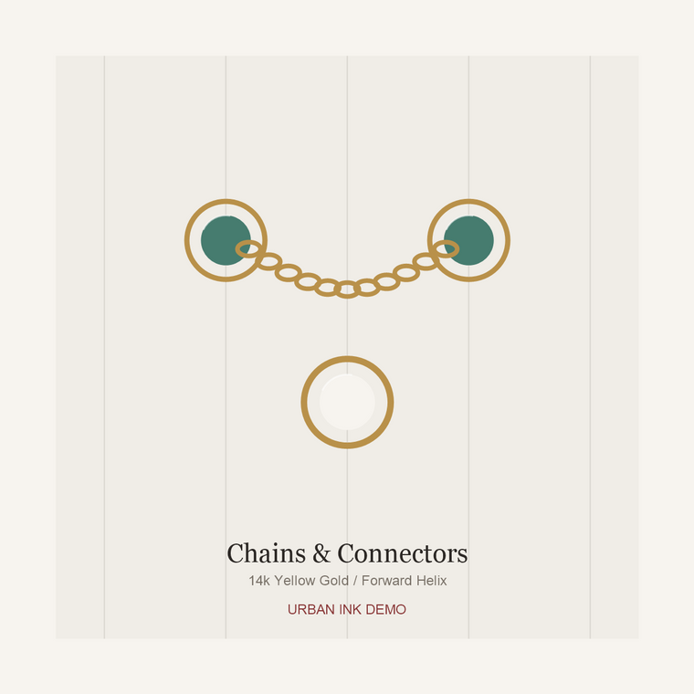 Urban Ink Jade Leaf Connector Chain