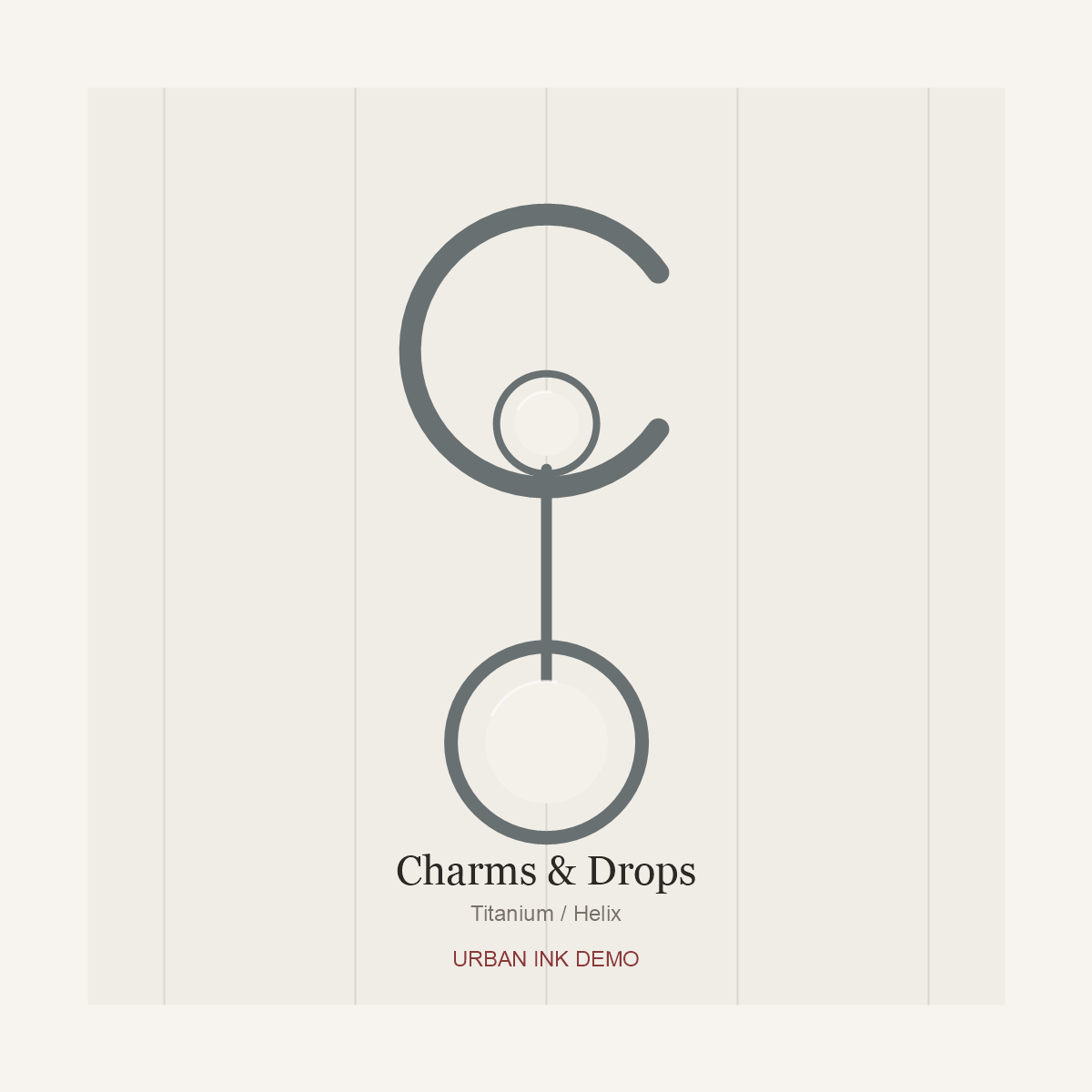Urban Ink Bamboo Line Charm Drop