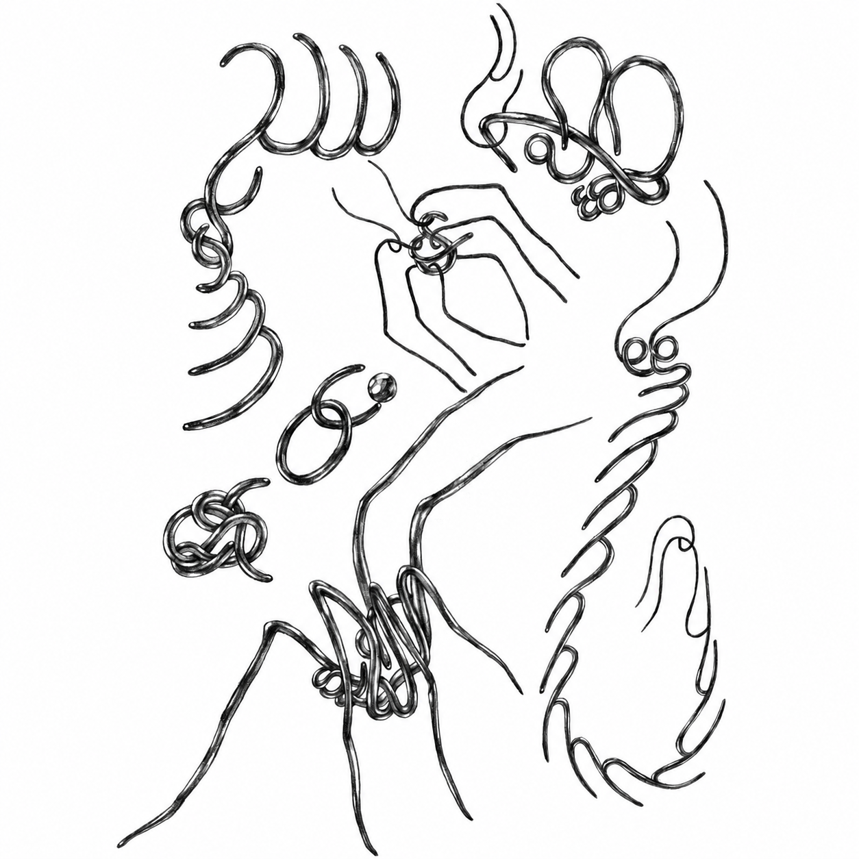 Hands & Knots — Danski Flash Sheet — enlarged artwork