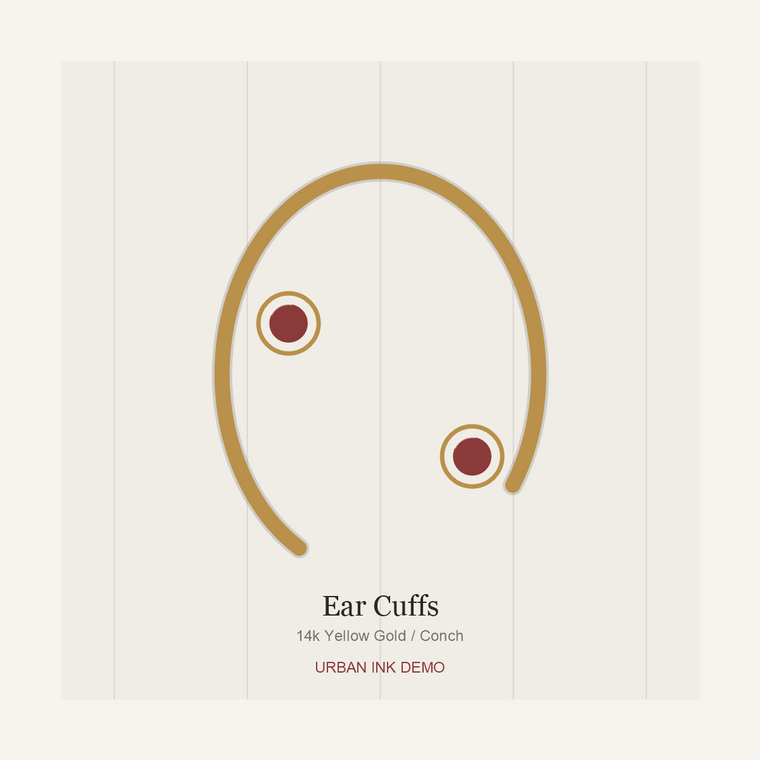 Urban Ink Cinnabar Dot Ear Cuff