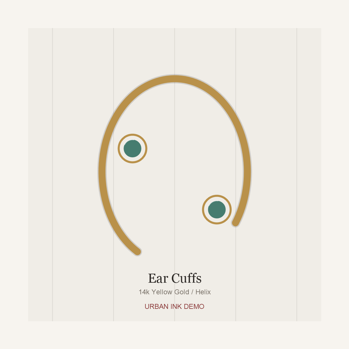 Urban Ink Jade Leaf Ear Cuff