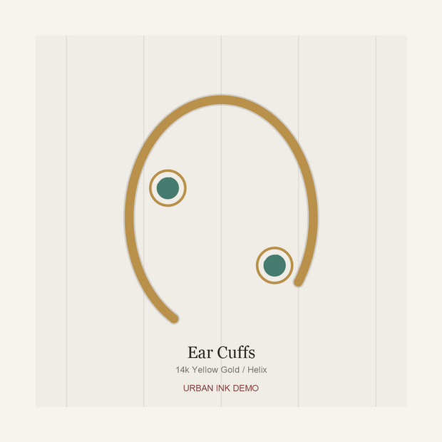 Urban Ink Jade Leaf Ear Cuff