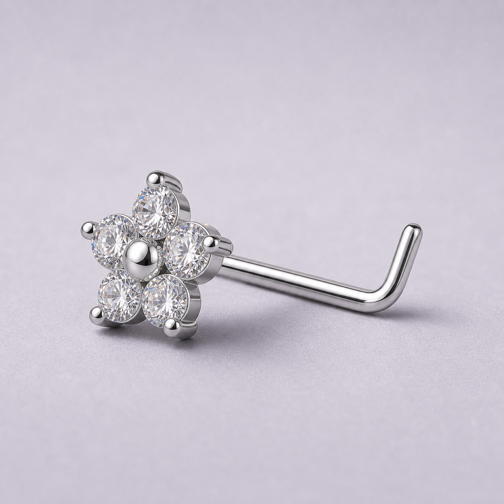 [TOPOSH-ROLE-ORDER-CLEANUP-20260717-BATCH09:TP-NS-L-WG-20G6.5X5-CLCZ-065:05] Clear CZ Titanium L-Bend Nose Stud – White Gold | 05_product_angles
