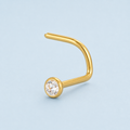 [TOPOSH-ROLE-ORDER-CLEANUP-20260717-BATCH13:TP-NS-S-GD-20G6-T2.35-CLCZ-1033:01] Clear CZ Titanium Nose Screw – Gold, 6+2.35mm | 01_primary_product_bg