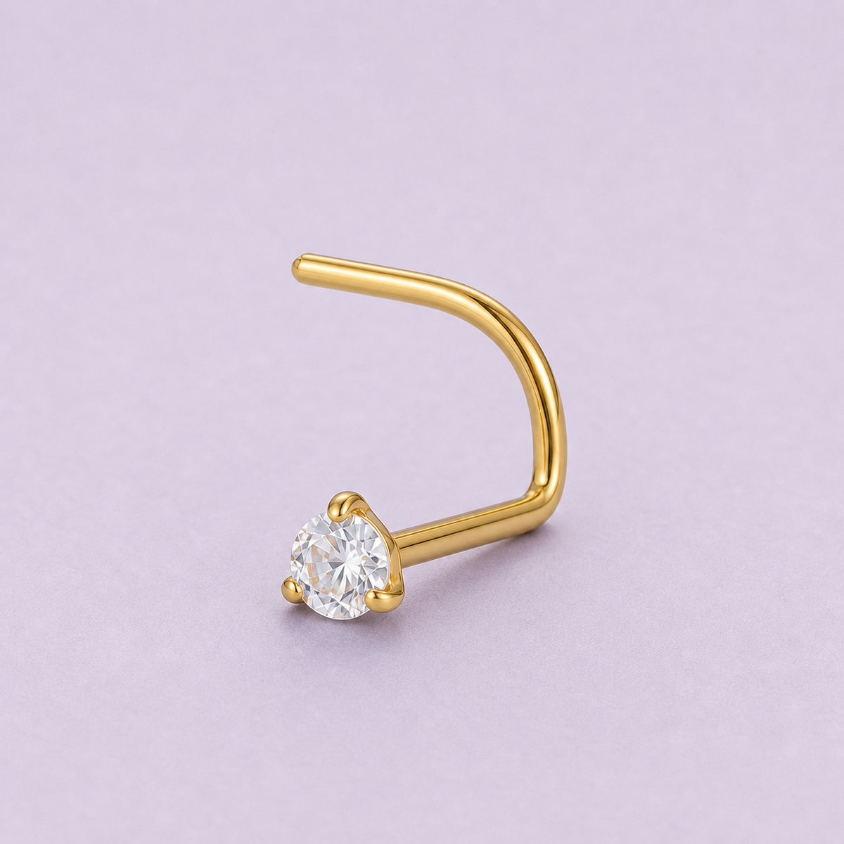[TOPOSH-ROLE-ORDER-CLEANUP-20260717-BATCH13:TP-NS-S-GD-20G6-T2-CLCZ-1032:01] Clear CZ Titanium Nose Screw – Gold, 6+2mm | 01_primary_product_bg