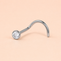 [TOPOSH-ROLE-ORDER-CLEANUP-20260717-BATCH14:TP-NS-S-SIL-20G6-T2.5-CLCZ-058:01] Clear CZ Titanium Nose Screw – Silver, 6+2.5mm | 01_primary_product_bg