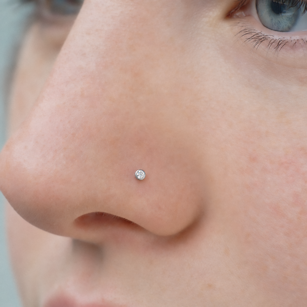 [TOPOSH-ROLE-ORDER-CLEANUP-20260717-BATCH14:TP-NS-S-SIL-20G6-T2.5-CLCZ-058:02] Clear CZ Titanium Nose Screw – Silver, 6+2.5mm | 02_model_white